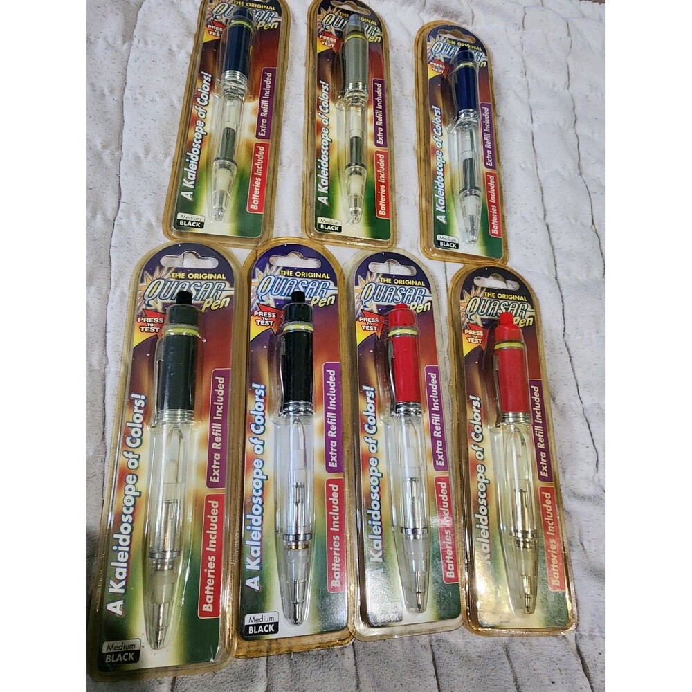 Lot Of 7 Vintage The Original Quasar Pen Color Changing - see full description